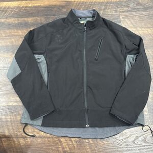 Cabelas Jacket Men’s XL Fleece Lined  Jacket Black Full Zip Soft Shell Cabela